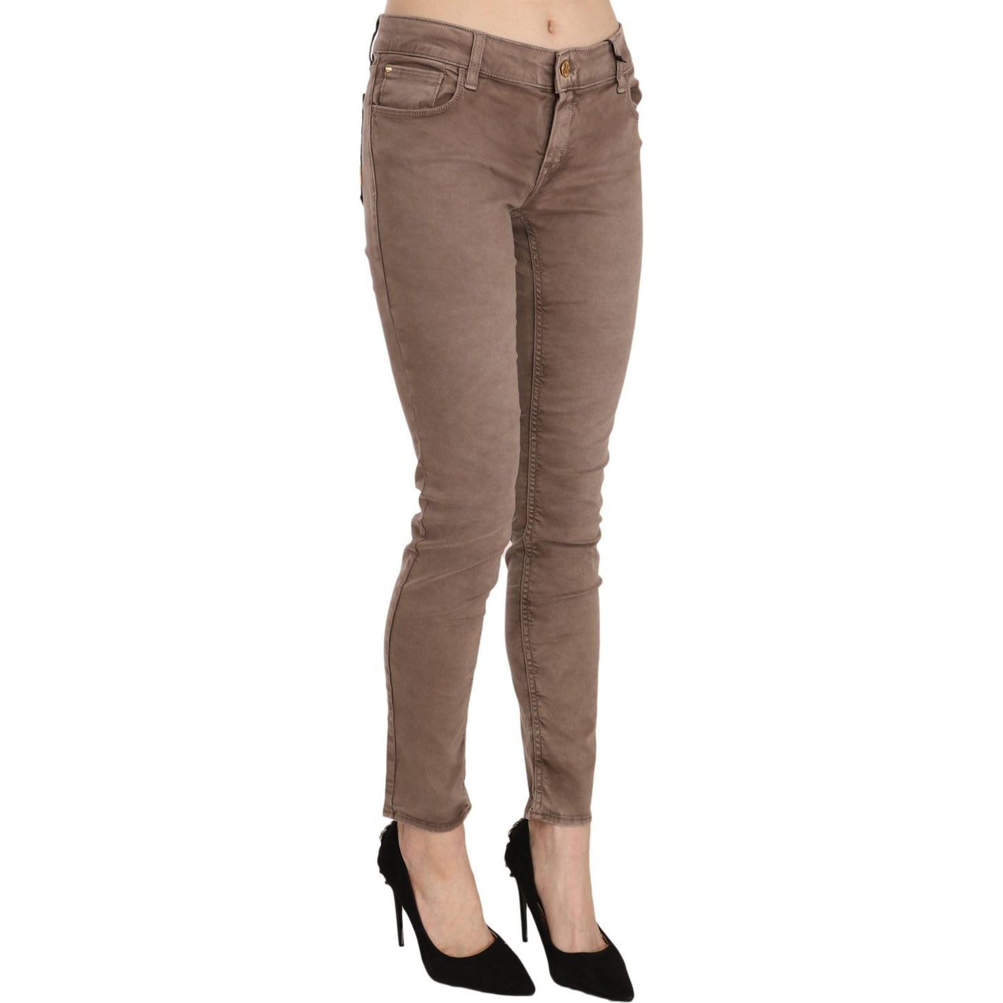 CYCLE Brown Low Waist Slim Fit Skinny Pants CYCLE
