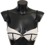 Just Cavalli White Polyester Spandex Push Up Bra Underwear BIK733-IT2