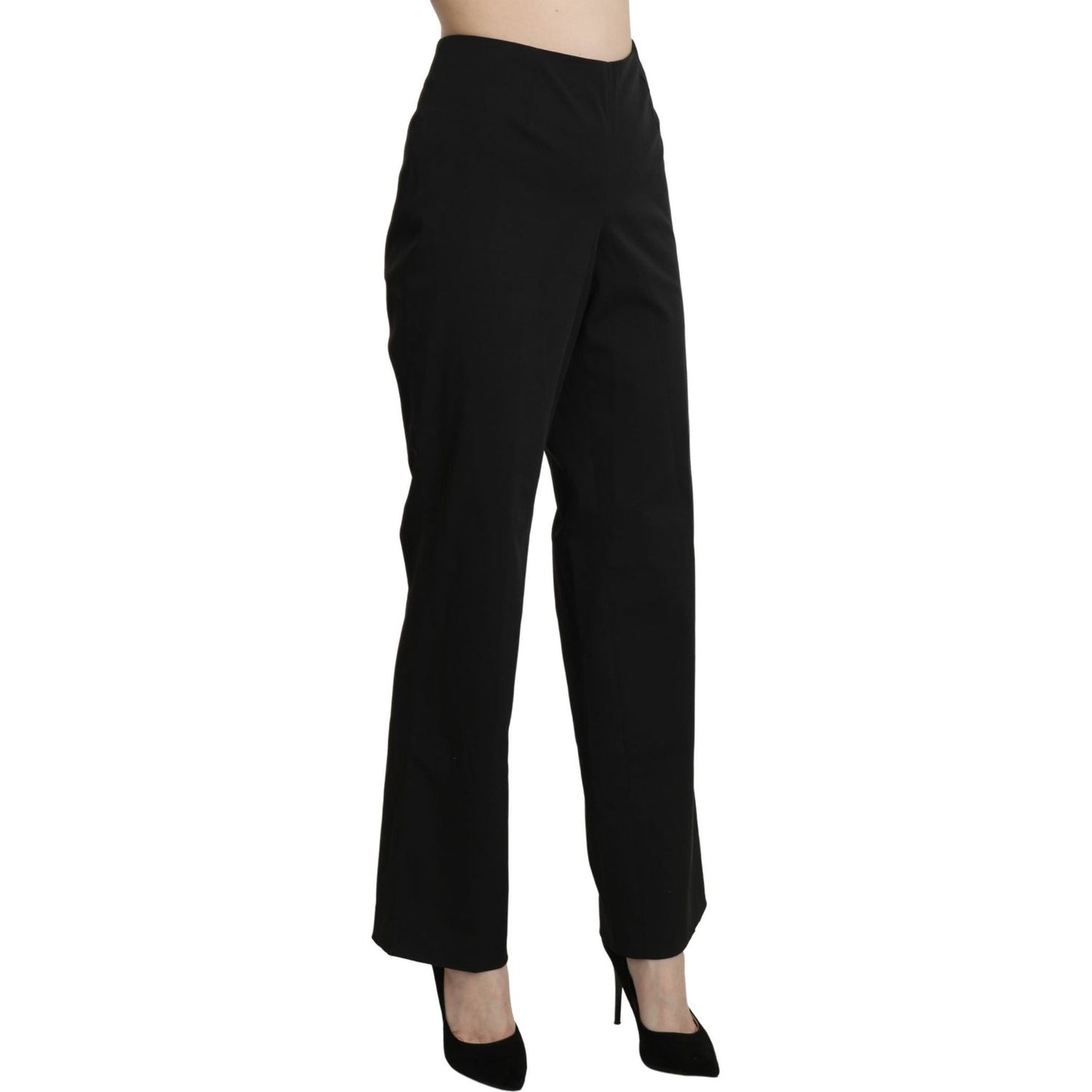 BENCIVENGA Black High Waist Straight Dress Trouser Pants BENCIVENGA