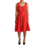 Dolce & Gabbana Red Polka Dotted Cotton A-Line Dress DR2759-42