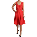 Dolce & Gabbana Red Polka Dotted Cotton A-Line Dress DR2759-42