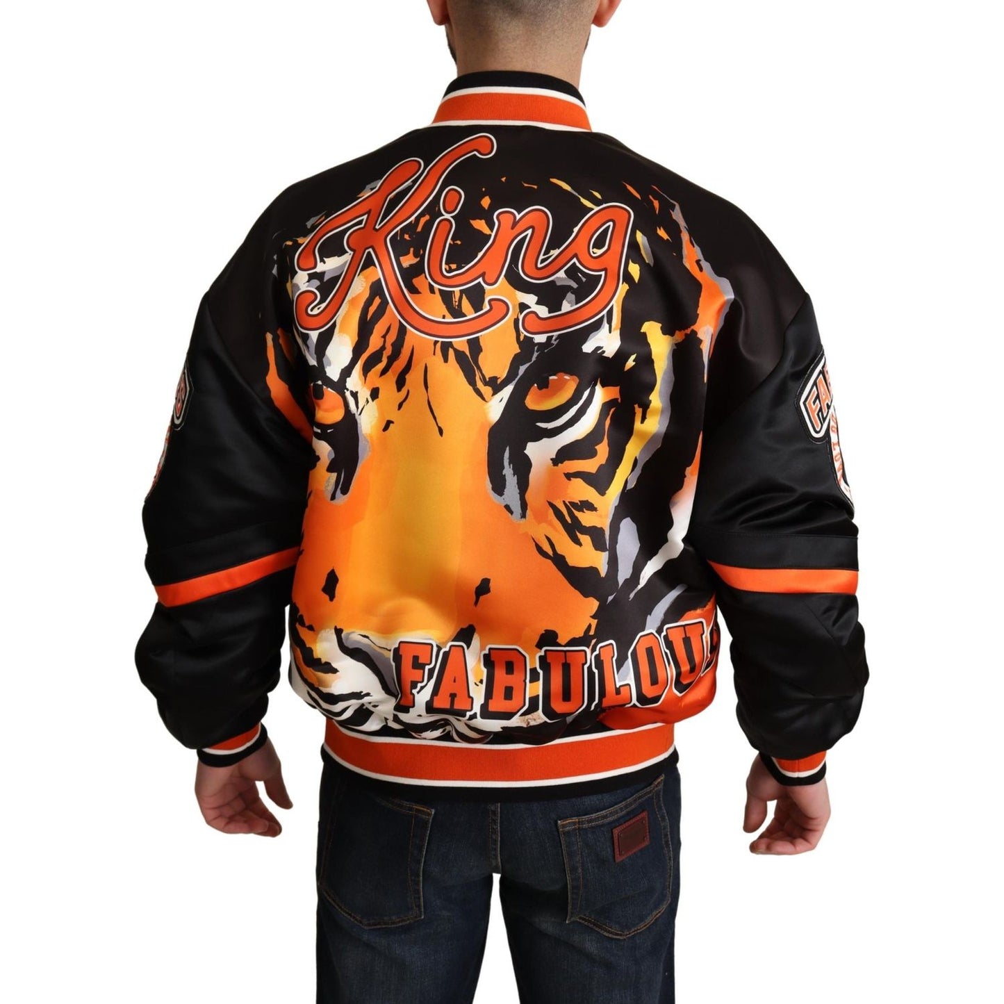 Dolce & Gabbana Multicolor Bomber King Logo #DGMILLENNIALS Jacket JKT2920-L