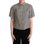 Dolce & Gabbana White Black Fantasy Pattern Shirt TSH5972 -40