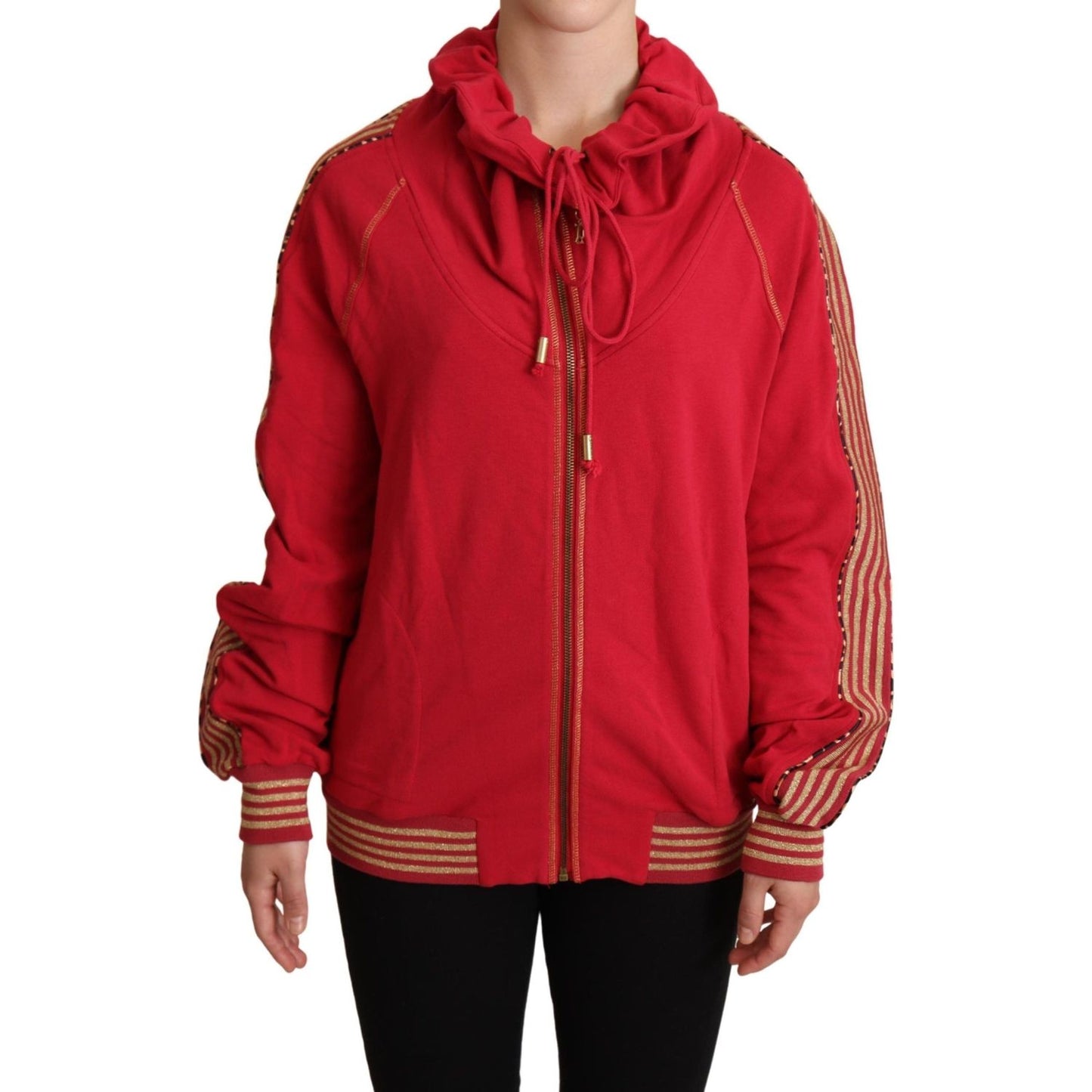 John Galliano Red Full Zip Jacket Sweatshirt Hooded Sweater TSH6264 -40