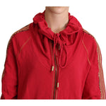 John Galliano Red Full Zip Jacket Sweatshirt Hooded Sweater TSH6264 -40