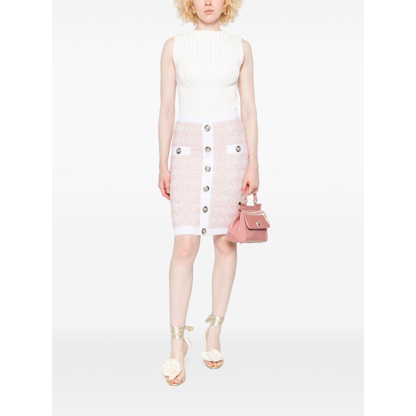 Balmain Tweed pencil skirt FF1LC016KI72OIN-AI25