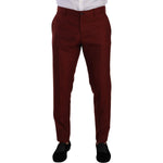 Dolce & Gabbana Red Cashmere Silk Dress Men Trouser Pants PAN72721- 50