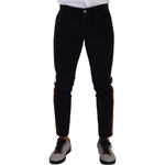 Dolce & Gabbana Blue Cotton Stretch Skinny Corduroy Jeans PAN72746 - 48