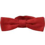 Dolce & Gabbana Red 100% Silk Adjustable Neck Papillon Tie FT3660