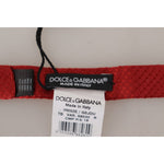 Dolce & Gabbana Red 100% Silk Adjustable Neck Papillon Tie FT3660
