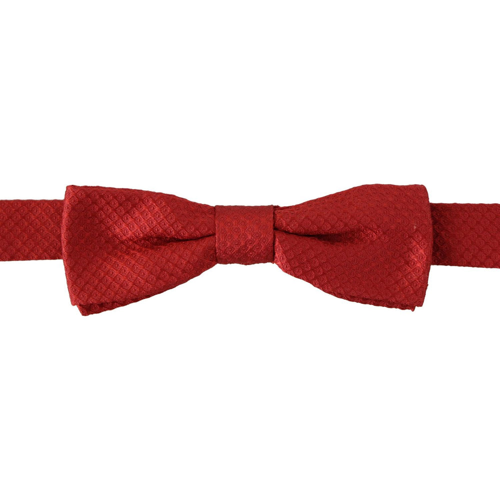 Dolce & Gabbana Red 100% Silk Adjustable Neck Papillon Tie FT3660