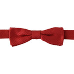 Dolce & Gabbana Red 100% Silk Adjustable Neck Papillon Tie FT3660