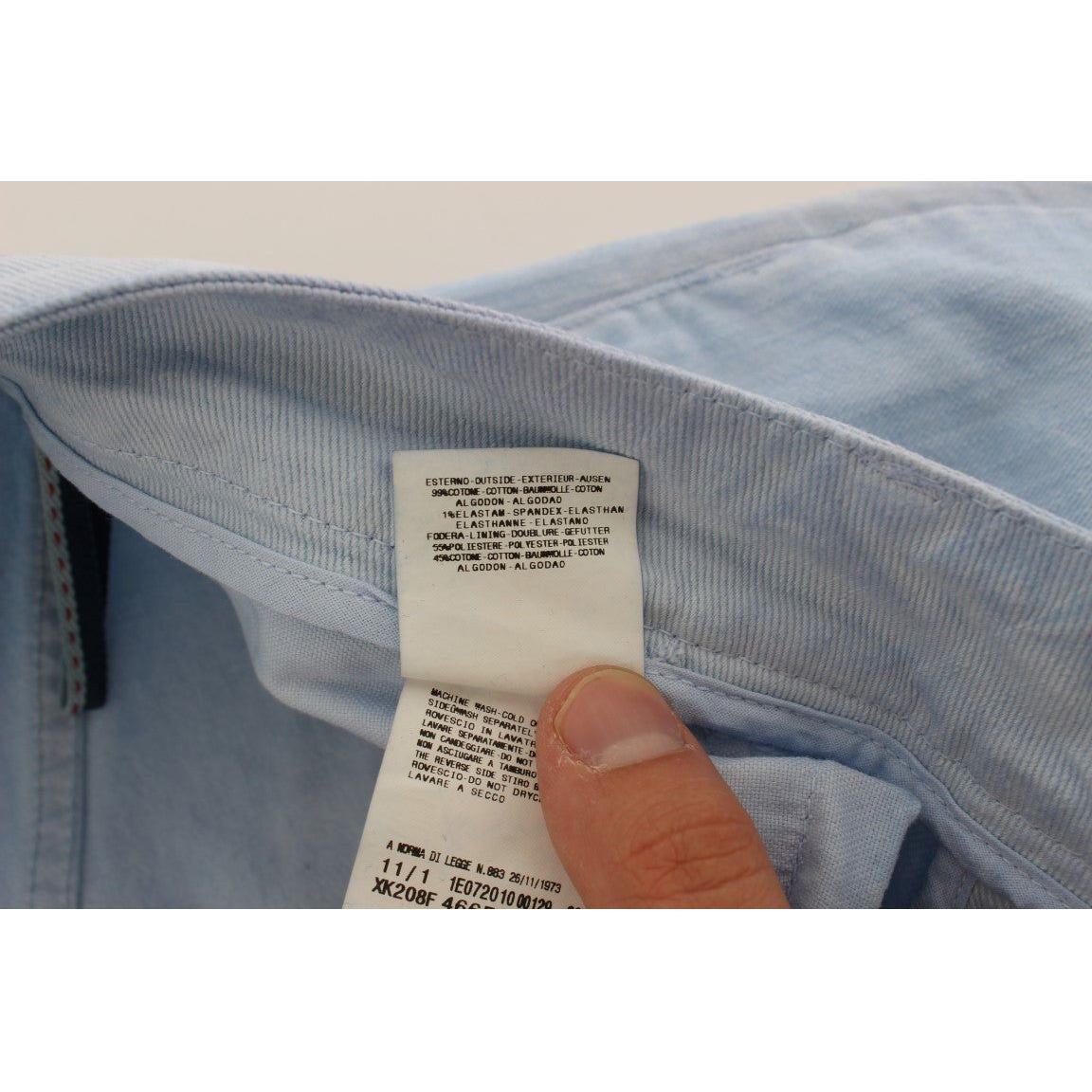 Acht Blue Cotton Stretch Low Waist Fit Jeans SIG30526-1