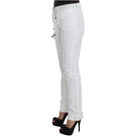 Ermanno Scervino White Nylon Padded Slim Fit Cargo Pants SIG30406-1