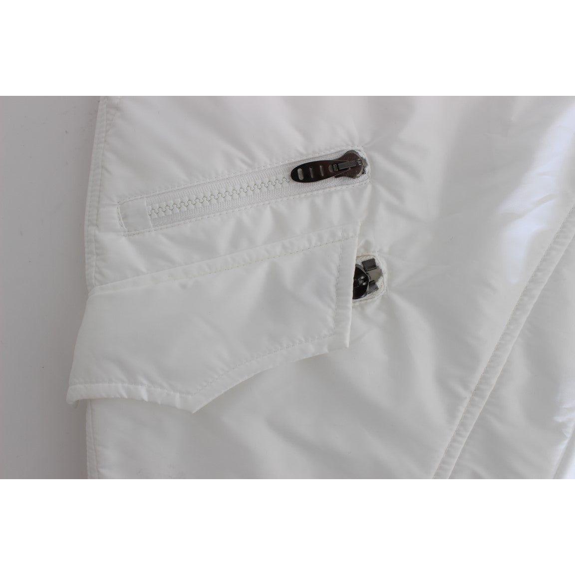 Ermanno Scervino White Nylon Padded Slim Fit Cargo Pants SIG30406-1