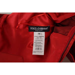 Dolce & Gabbana Red A-line Pleated Satin Silk Dress DR28717 - 38
