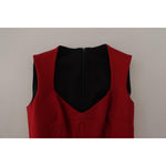 Dolce & Gabbana Red Sweetheart Neck Bodycon Midi Dress DR28778 - 36
