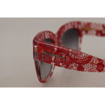 Dolce & Gabbana Red Lace Acetate Rectangle Shades DG4231F Sunglasses GLA1180
