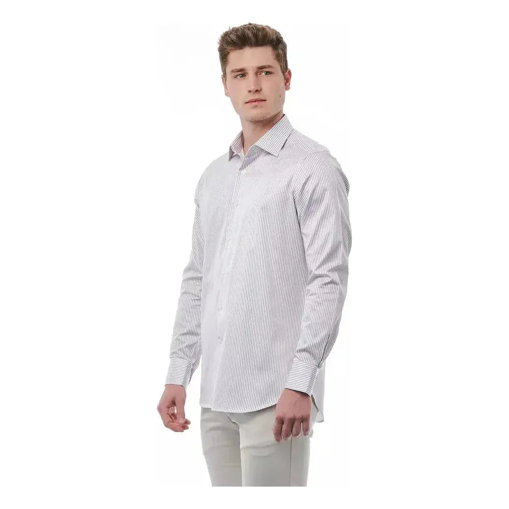 Bagutta White Cotton Men Shirt BA-21396-S