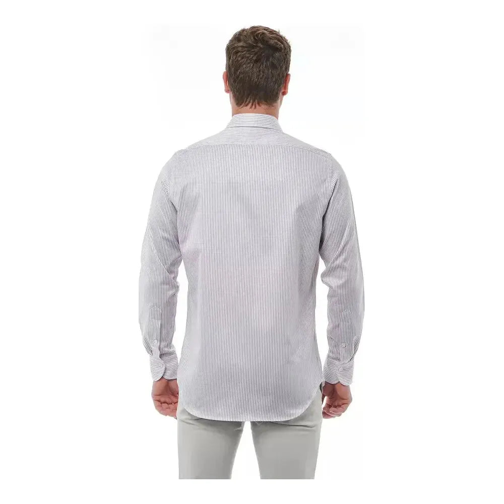 Bagutta White Cotton Men Shirt BA-21396-S