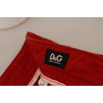 Dolce & Gabbana Red Cotton Straight Fit Men Denim Jeans PAN72931-46