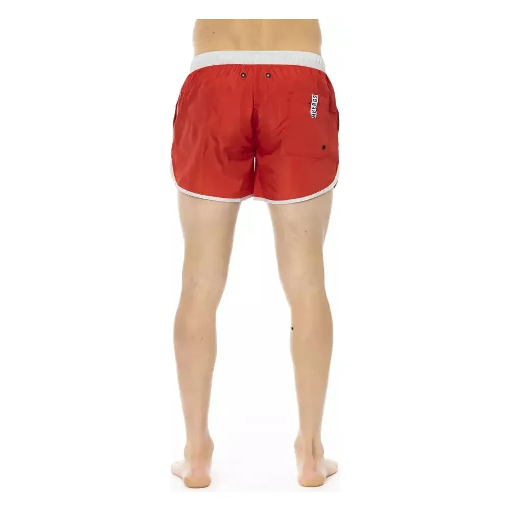 Bikkembergs Red Polyester Men Swim Short BI-22663-S