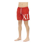 Bikkembergs Red Polyester Men's Swim Short BI-22656-S