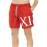 Bikkembergs Red Polyester Men's Swim Short BI-22656-S