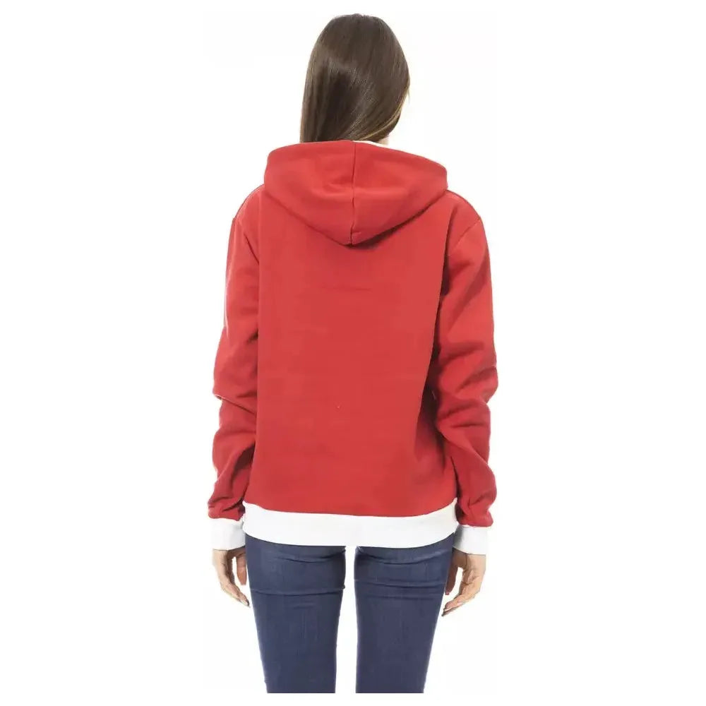 Baldinini Trend Red Cotton Women's Hoodie BA-22522-XL