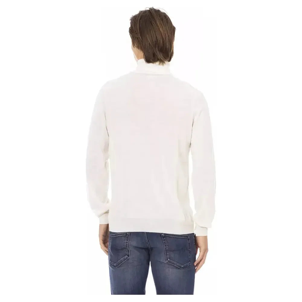 Baldinini Trend White Fabric Men Sweater BA-22423-XXL