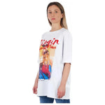 Frankie Morello White Cotton Women T-Shirt FR-21733-S