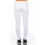 Frankie Morello White Cotton Women Jeans FR-21688-IT40|S
