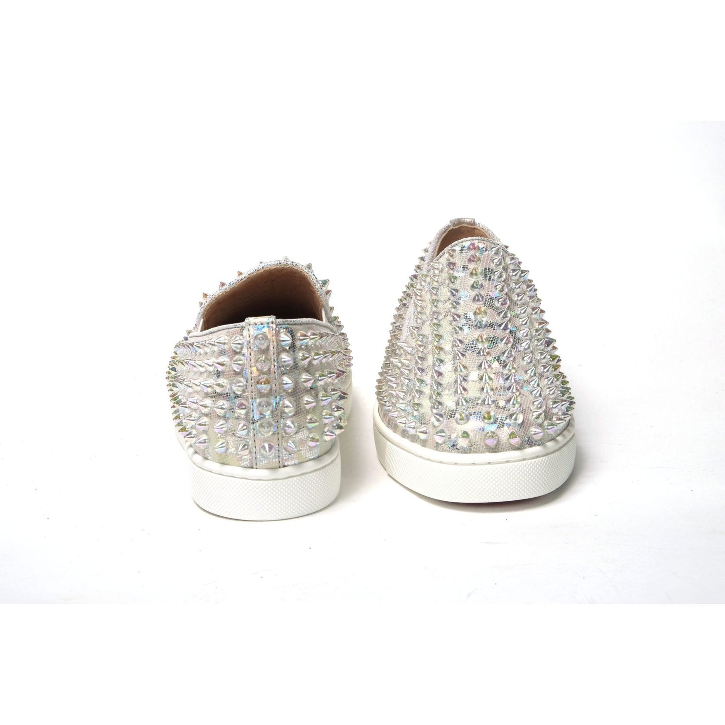Christian Louboutin White Ab/Clear Ab Roller Boat Woman Flat Sneaker CL059-35.5-FBB-162