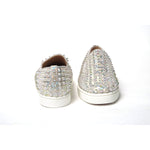 Christian Louboutin White Ab/Clear Ab Roller Boat Woman Flat Sneaker CL059-35.5-FBB-162