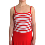 Roccobarocco Red striped jersey A-line dress SIG11590-1
