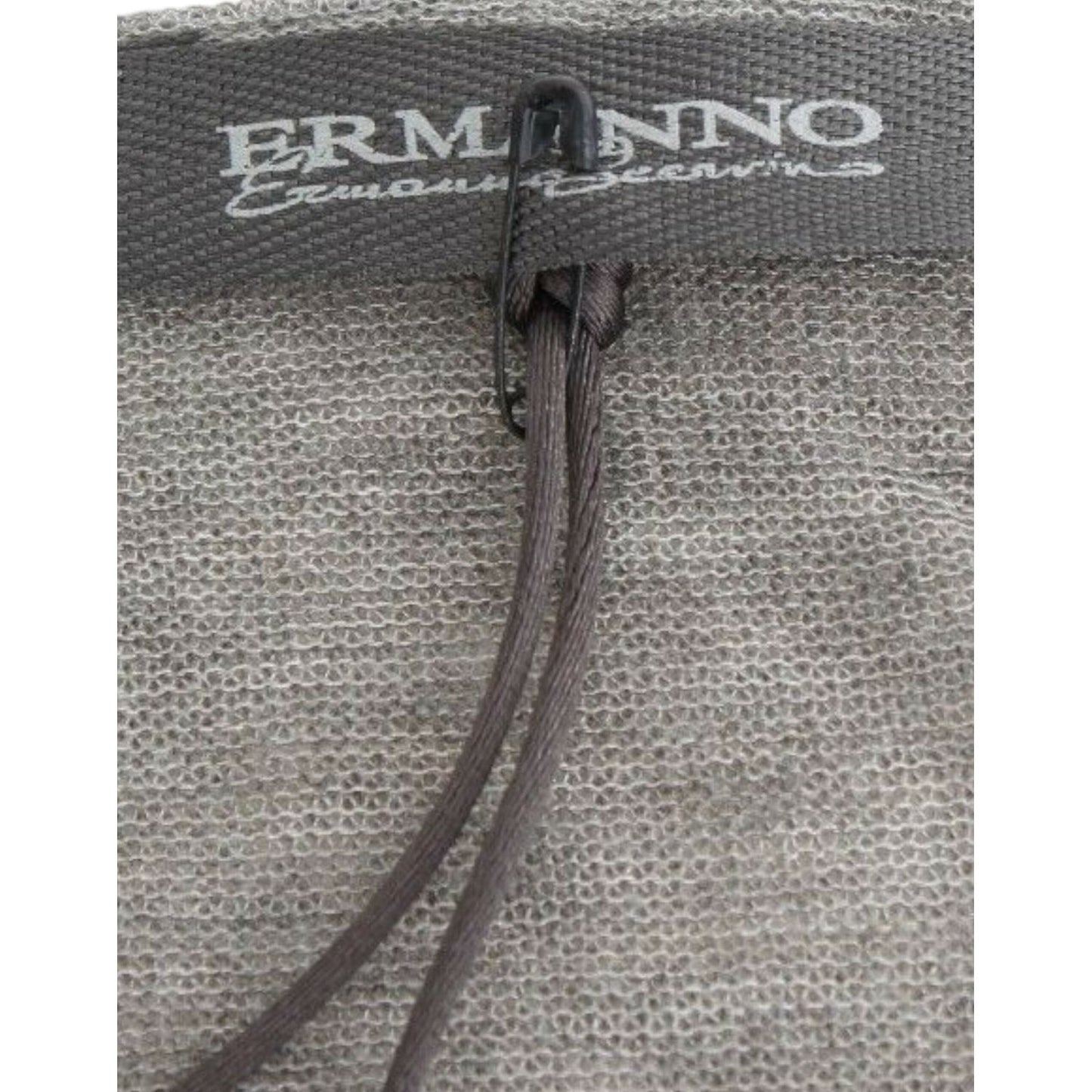 Ermanno Scervino Gray Wool Blend Stretch Long Sleeve Sweater