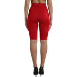 Dolce & Gabbana Red Stretch High Waist Cropped Leggings Pants PAN74928-40