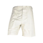 Don The Fuller White Cotton Men's Bermuda Short DO-6937-W33