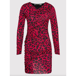 Love Moschino Chic Leopard Texture Dress in Pink and Black LO-10223-IT40|S