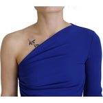 Dsquared² Blue Viscose One Shoulder Slim Fit Blouse Top DR28832-38