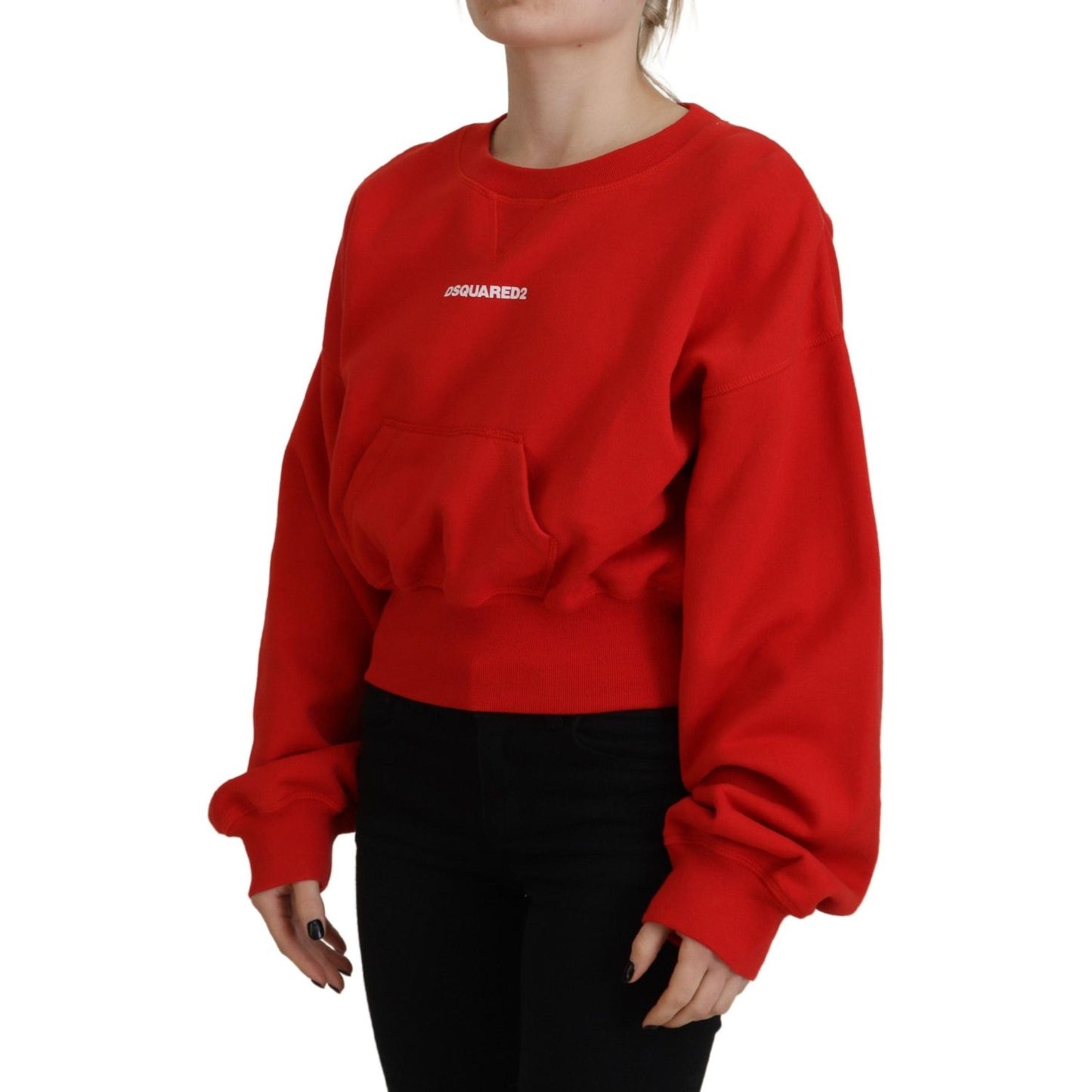 Dsquared² Red Logo Print Women Crew Neck Long Sleeve Sweater TSH83446-38
