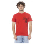 Cavalli Class Red Cotton Men T-Shirt CA-24384-M