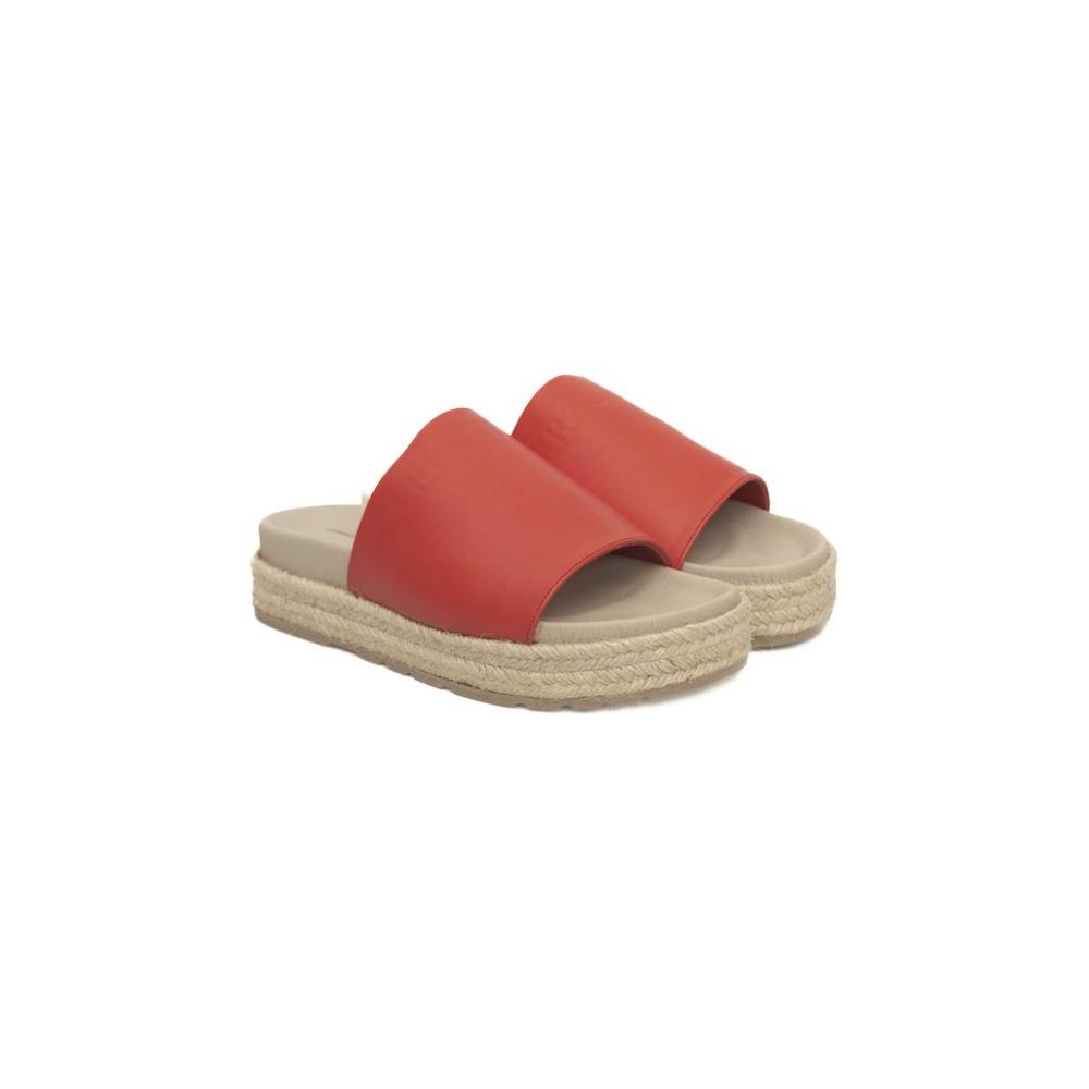 Cerruti 1881 Red Calfskin Women Sandal CE-24528-EU38/US8