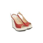 Cerruti 1881 Red Calfskin Women Sandal CE-24526-EU38/US8