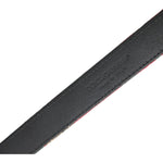 Dolce & Gabbana Red Leather Jacquard Silver Metal Buckle Belt BEL9221-90