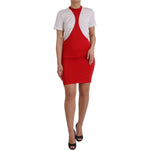Dolce & Gabbana Red Nylon Stretch Bodycon Sheath Mini Dress DR281032-40