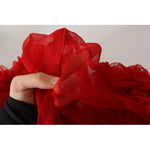 Dolce & Gabbana Red Silk Ascot Collar Ruffles Blouse Top TSH6765-38
