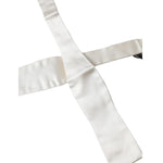 Dolce & Gabbana White Silk Slim Skinny Necktie Men Bow Tie FT3917