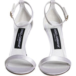 Dolce & Gabbana White KEIRA Heels Ankle Strap Sandals Shoes LA11362-35