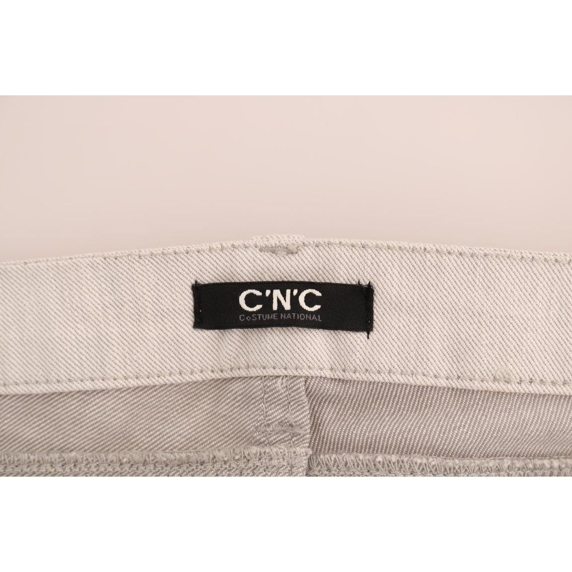 Costume National White Cotton Stretch Slim Jeans SIG30129-1